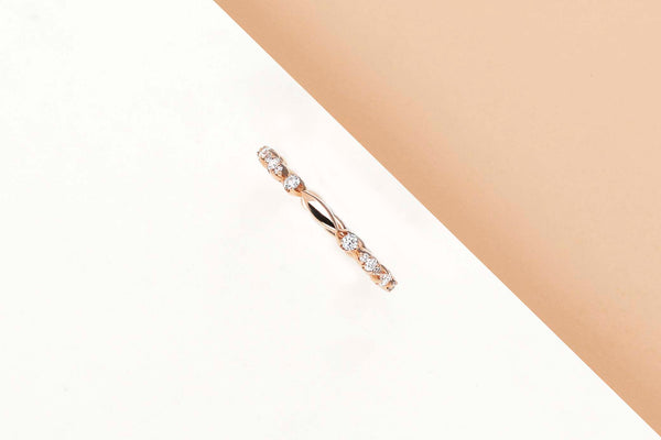 Rose Gold Ring - Diamonds