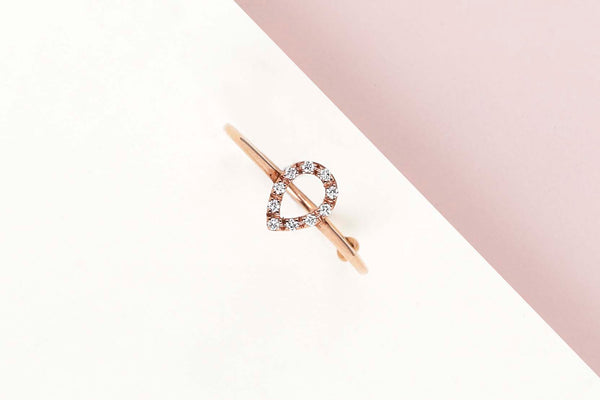 Rose Gold Ring - Diamonds