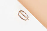 Rose Gold Ring - Diamonds - Size 54