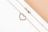 Rose Gold Necklace - Diamonds - 40 CM