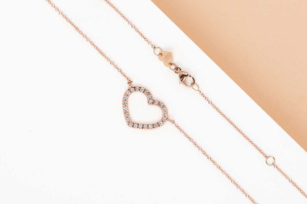 Rose Gold Necklace - Diamonds