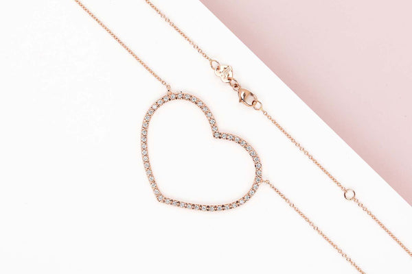 Rose Gold Necklace - Diamonds