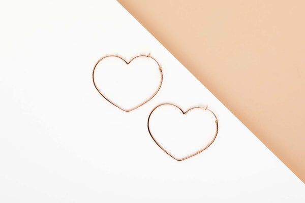 Rose Gold Earrings - Diamonds