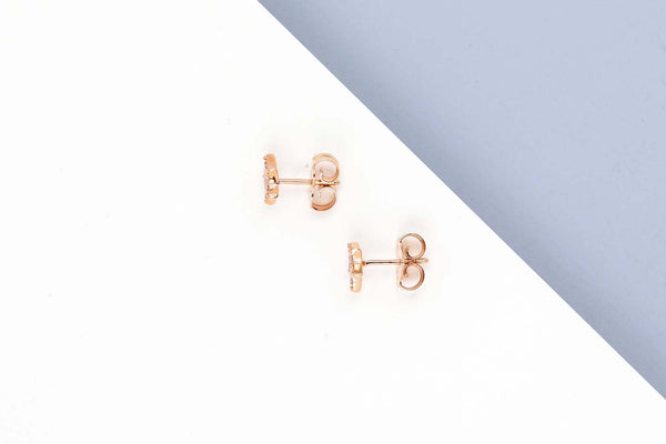 Rose Gold Earrings - Diamonds