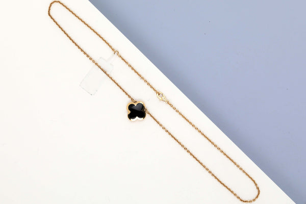 Pure Alhambra Necklace - Yellow Gold & Onyx- B&P
