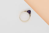 14 ct. Yellow Gold Ring - Amethyst - Size 57