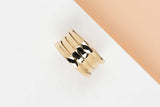 B.ZERO 1 FOUR BAND RING - SIZE 51 - YELLOW GOLD - B