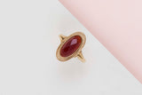 14 CT. Yellow Gold Ring - Carnelian - Size 55