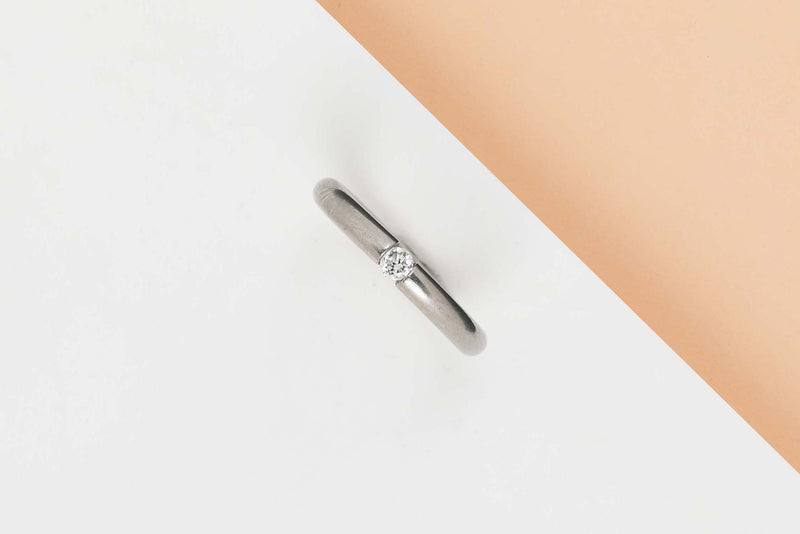 .950 Platina Ring - Diamond - Size 54