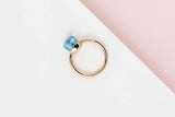 Nudo Petit - Rose & White Gold - Sky Blue Topaz - Size 53 - B&P