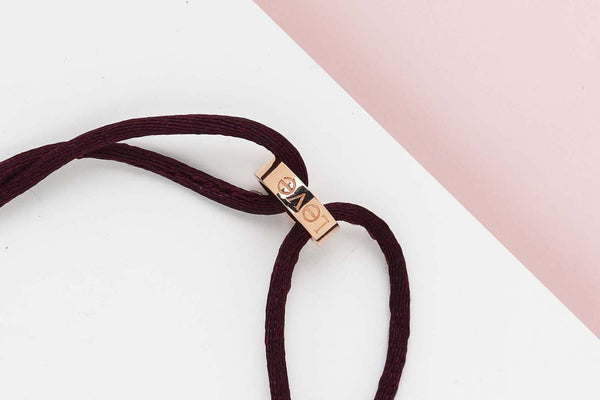 Love Charity Cord Bracelet - Rose Gold - B