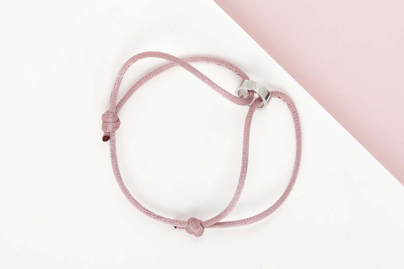 Love Charity Cord Bracelet - White Gold