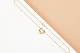 Elsa Peretti Open Heart Necklace - Yellow Gold - 40CM