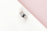 B.Zero 1 Two-Band Ring - White Gold- Size 54