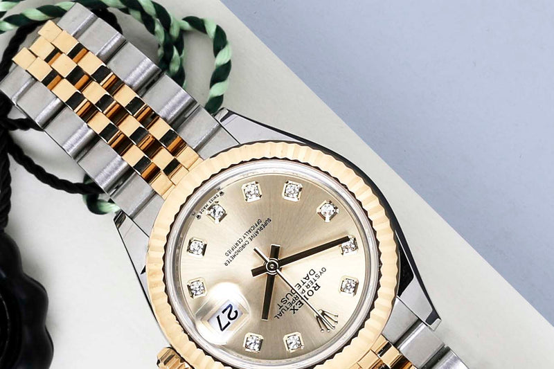 Datejust 28 'Champagne Diamond Dial - Jubilee'