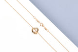 Elsa Peretti Open Heart Necklace - Rose Gold - 40 CM - B