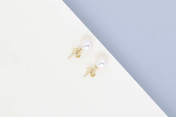 14ct. Yellow Gold Earstuds - Akoya Pearl