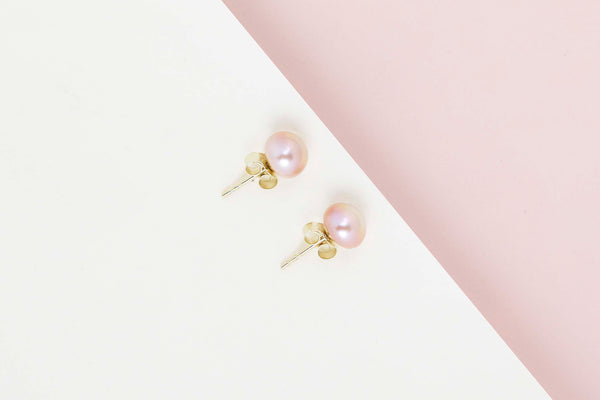 14ct. Yellow Gold Earstuds - Cultivated Pearl