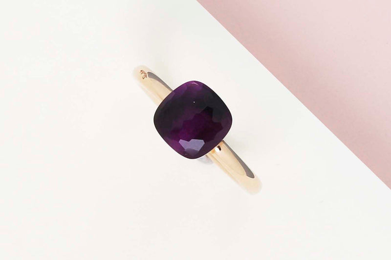 Nudo Petit - Rose & White Gold - Amethyst - Size 54 - B&P