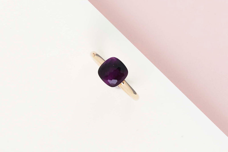 Nudo Petit - Rose & White Gold - Amethyst - Size 54 - B&P
