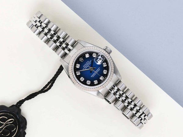 Datejust 26 'Blue Vignette Diamond Dial - Jubilee'