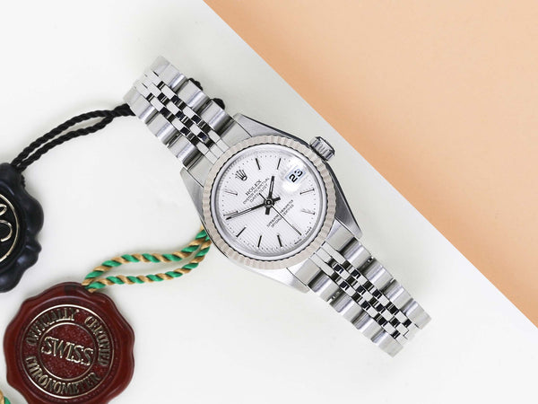 Datejust 26 'Silver Tapestry Dial - Jubilee'