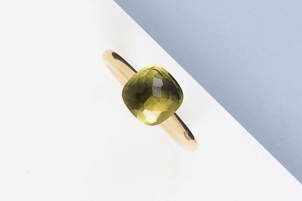 Nudo Petit - Rose & White Gold - Lemon Quartz - Size 53 - B