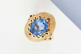 18 ct. Yellow Gold Ring - Topaz - Size 55