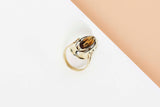 14 ct. Yellow Gold Ring - Citrine - Size 55