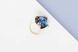 14 ct. Yellow Gold Ring - Topaz - Size 57