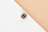 18 ct. Yellow Gold Ring - Amethyst - Size 56