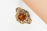 18 ct. Yellow Gold Ring - Citrine - Size 59