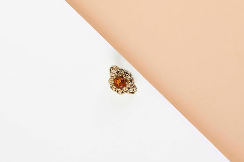 18 ct. Yellow Gold Ring - Citrine - Size 59