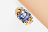 18 ct. Yellow Gold Ring - Sapphire - Size 51