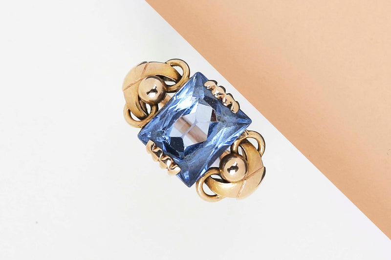 18 ct. Yellow Gold Ring - Sapphire - Size 51