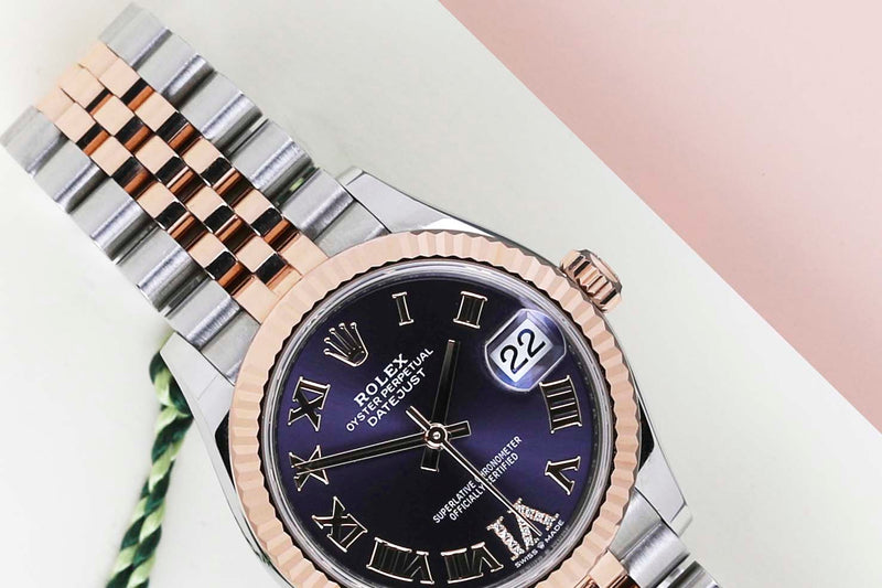 Datejust 31 'Aubergine Roman Diamond Dial - Jubilee'