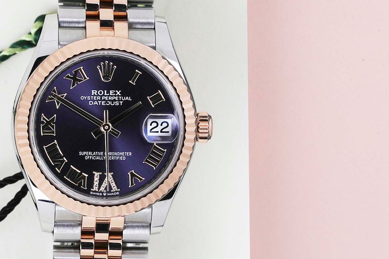 Datejust 31 'Aubergine Roman Diamond Dial - Jubilee'