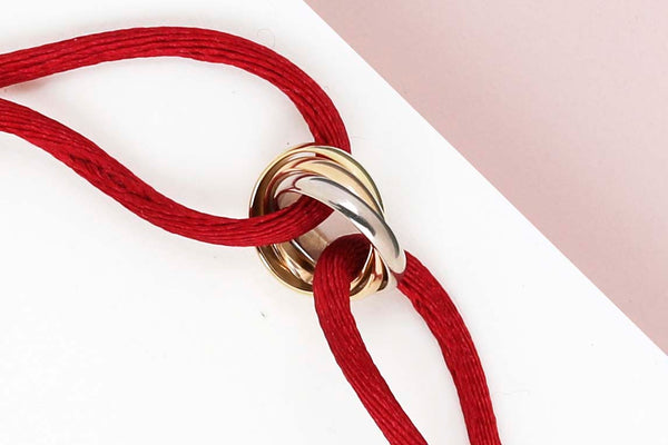 Trinity Cord Bracelet - Yellow/White/Rose Gold - B&P