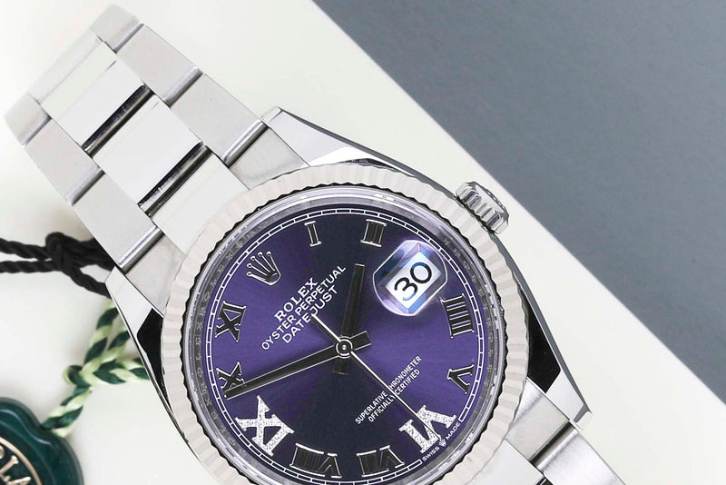 Datejust 36 'Purple Roman Diamond 6 & 9 - Oyster'