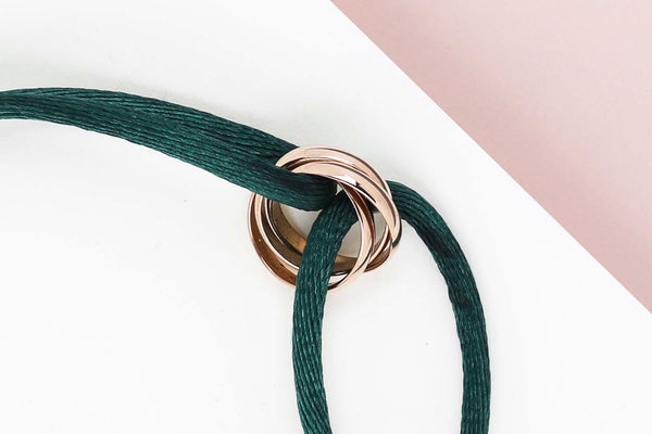 Trinity Cord Bracelet - Rose Gold - P&Pouch