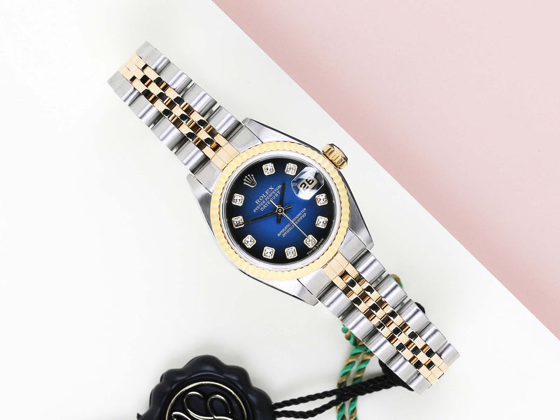 Datejust 26 ' Blue Vignette Diamond Dial - Jubilee'