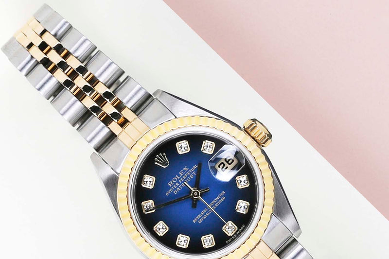 Datejust 26 ' Blue Vignette Diamond Dial - Jubilee'