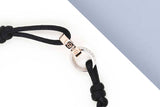 Double Love Cord Bracelet - White & Rose Gold - Pouch