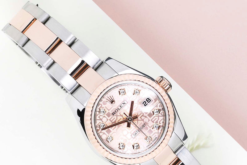 Datejust 26 'Everose / Steel - Pink Jubilee Diamond Dial - Oyster'