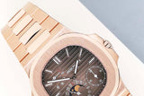 Nautilus 'Rose Gold - Sunburst Brown Dial'