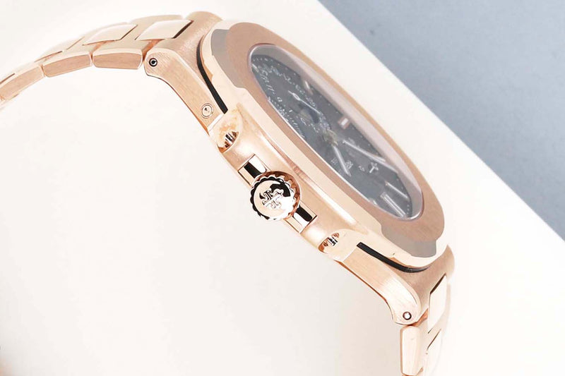 Nautilus 'Rose Gold - Sunburst Brown Dial'