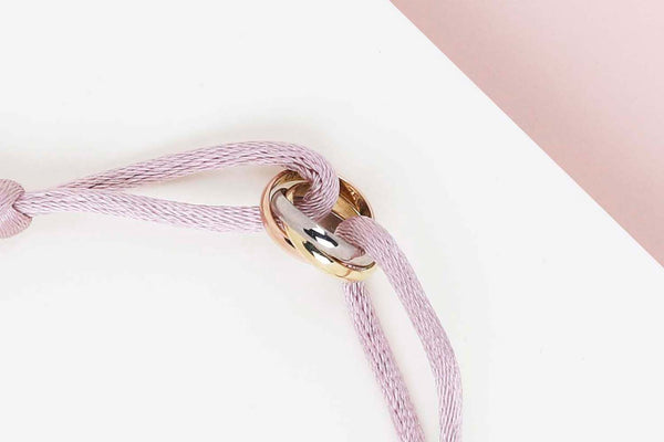 Trinity Cord Bracelet - Yellow/Rose/White Gold