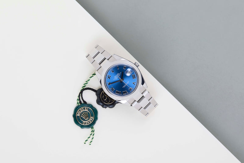 Datejust 41 'Azzurro Blue Roman Dial - Oyster'