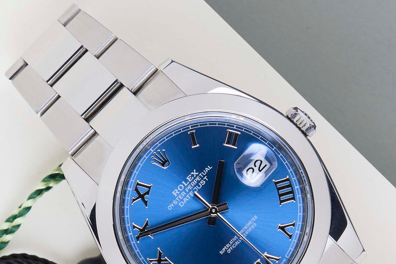 Datejust 41 'Azzurro Blue Roman Dial - Oyster'