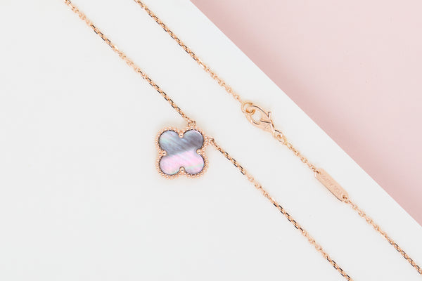 Vintage Alhambra Necklace - Mother Of Pearl & Rose Gold - 42 CM - B&P